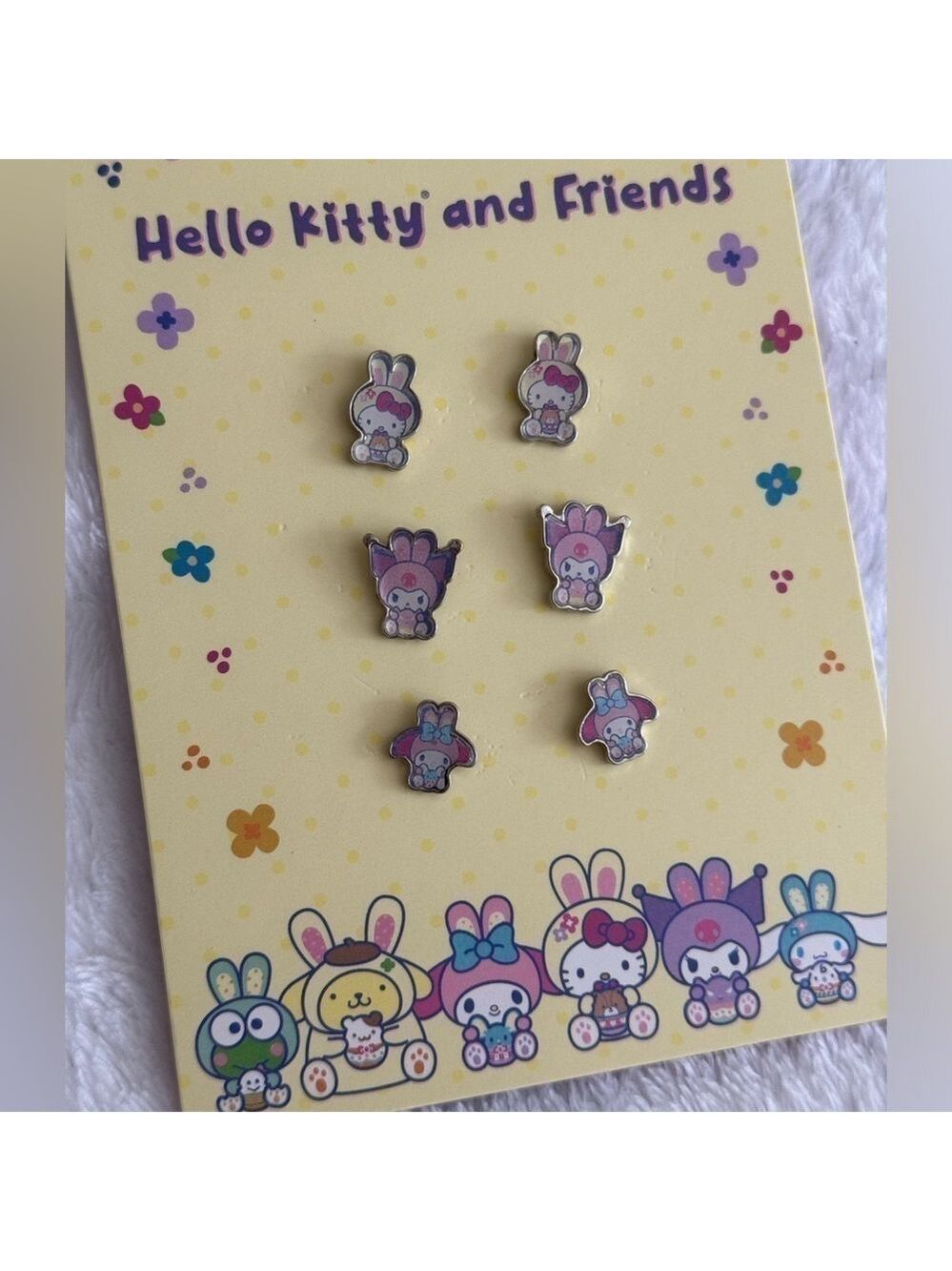 Hello Kitty and Friends Earrings 3 Pairs NWT
